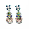 silver bohemian jewelry women rhinestone stud earring
