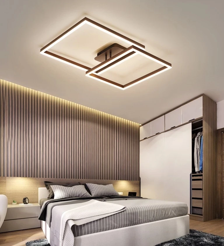 Remote Control Dimming Led Ceiling Lamp Inside Luminous Bedroom