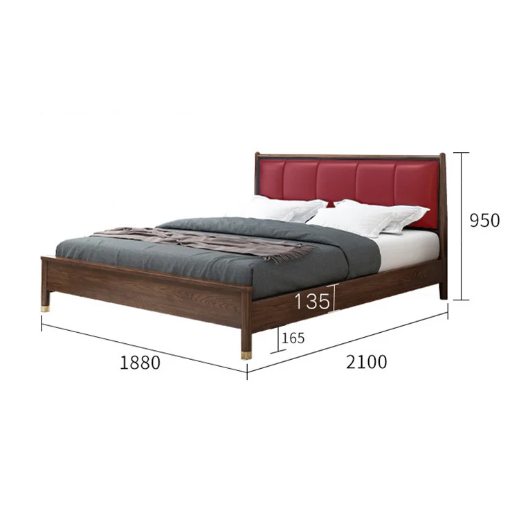 product-BoomDear Wood-High quality natural solid wooden bed King size double bed wooden with wood fr