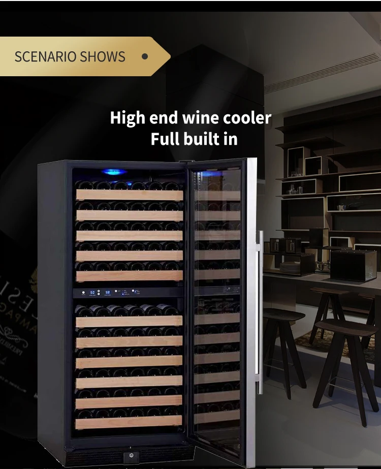 110bottles Built In Stainless Steel Lg Compressor Dual Zone Humidity