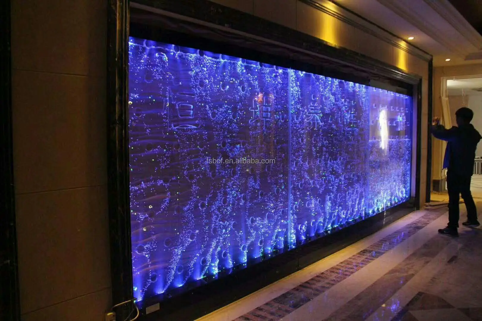 Foshan Led Acrylic Water Bubble Wall For Wholesale Water Wall For