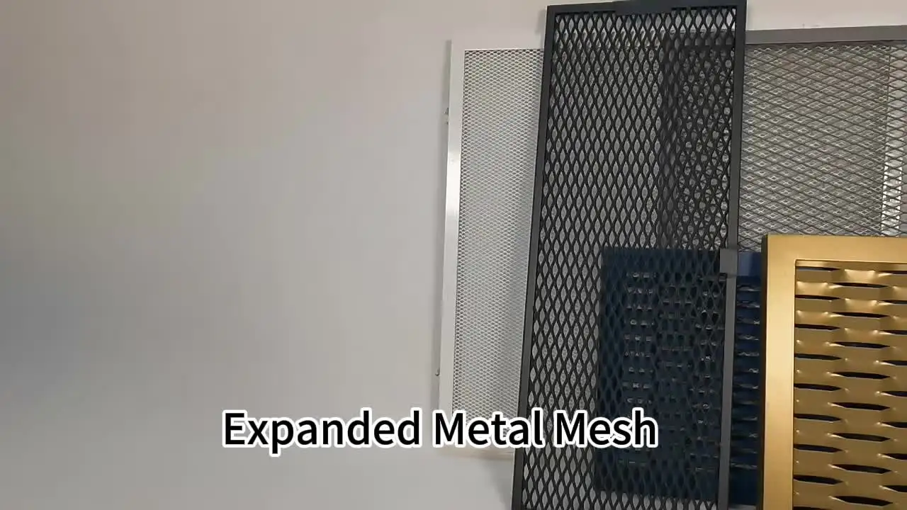 304 Stainless Steel Expanded Mesh Sheet 0.3-5mm Thickness Diamond Hole  Plain Weave Metal Screen Perforated Custom Cutting, image size:1280x720