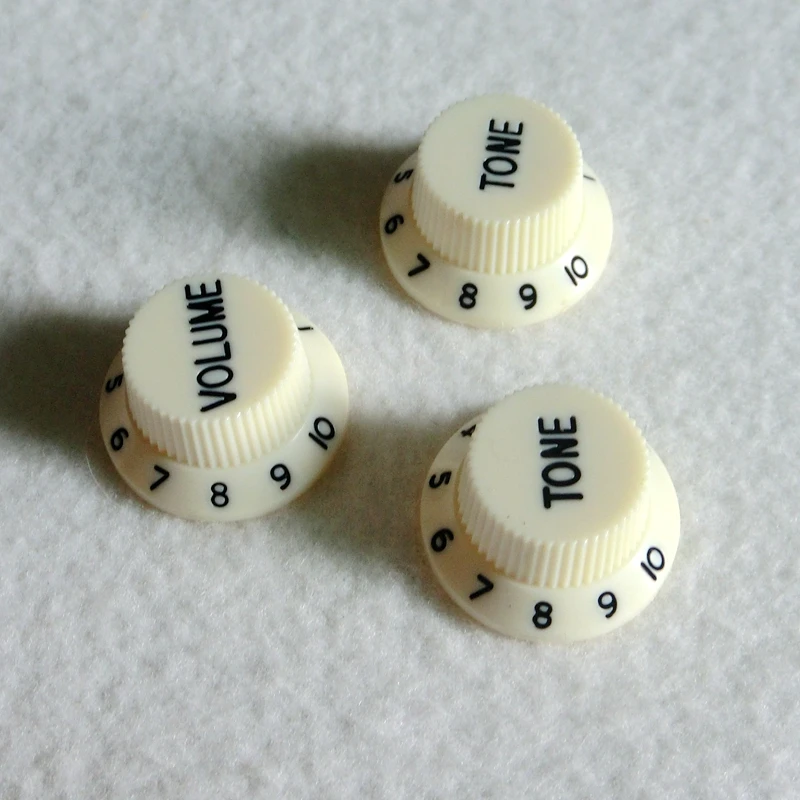 1set Vintage White Guitar Knobs For Strat Guitar Volume/tone Control ...