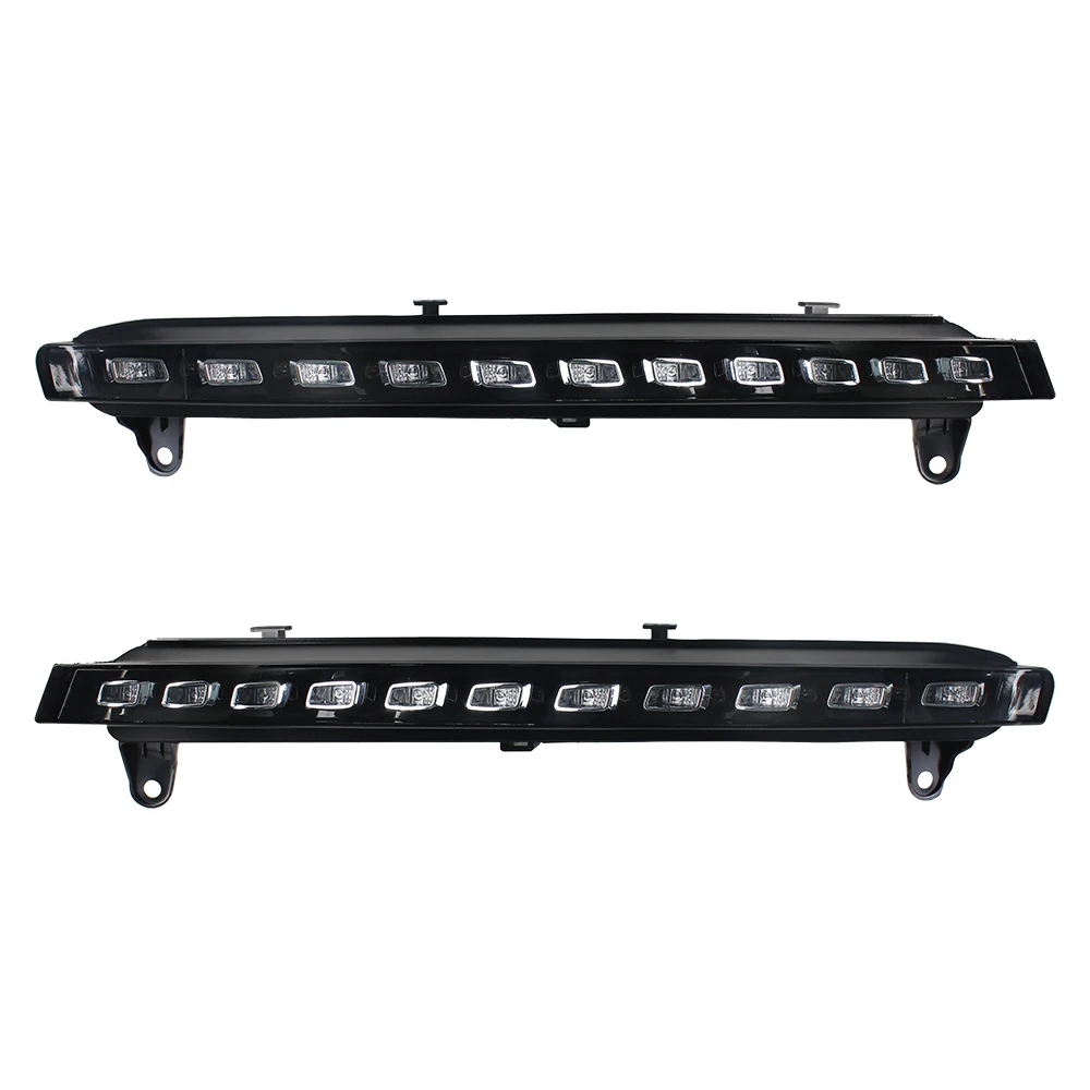 Led Daytime Running Light  Fit For Audi Q7 2006 - 2009 With White DRL Amber Turn Signal Light