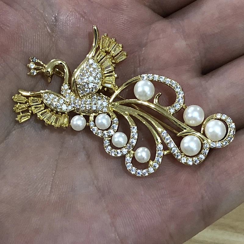 
wholesale natural fashion pearl brooch,Phoenix,high luster,blemish free surface 