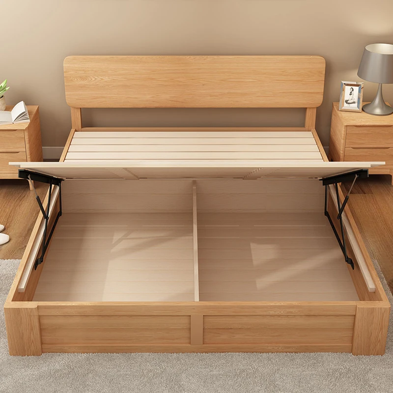 product-BoomDear Wood-New Design DIY Oak Wooden Bed Bedroom Furniture For Sleep-img-1