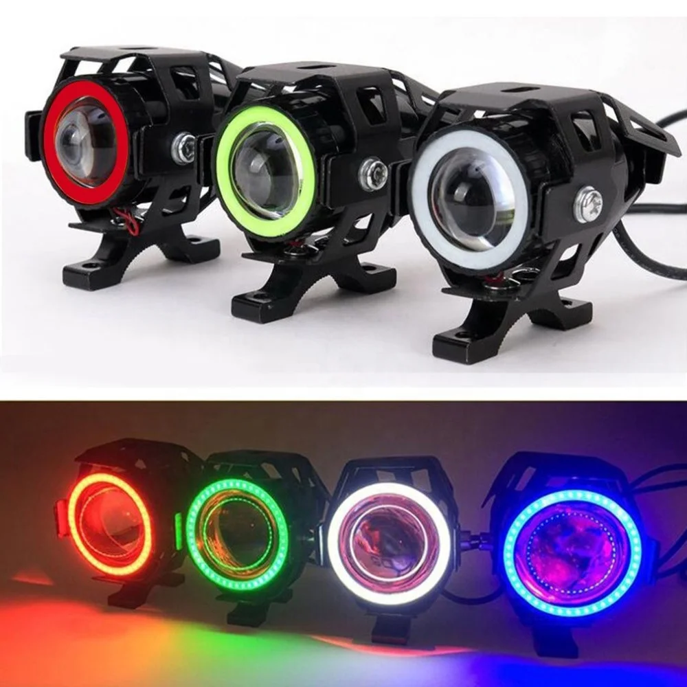 H/L Beam Angle Eyes DC 12V mini U7 Spotlight Scooter Motorbike Headlight Driving Fog Lamp Motorcycle U7 Spot lights LED