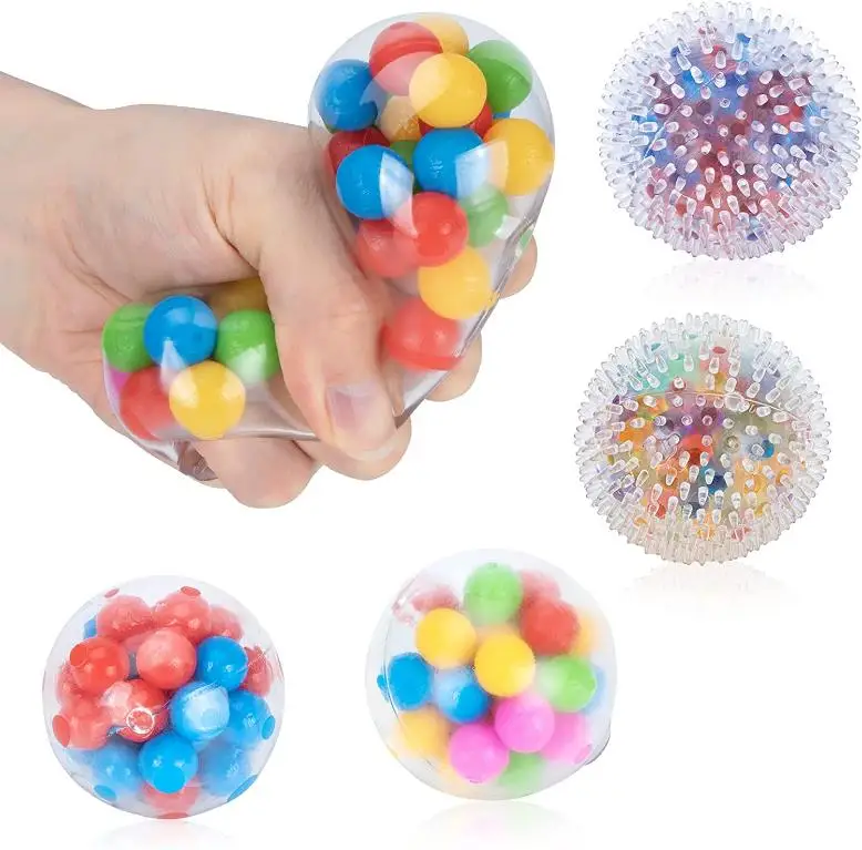 Ft276 Dna Stress Balls Hand Squish Net Rainbow Squeeze Toy Grape ...