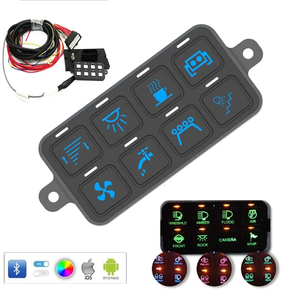 8 Gang Switch Panel Controller With Bluetooth And Circuit Control Box
