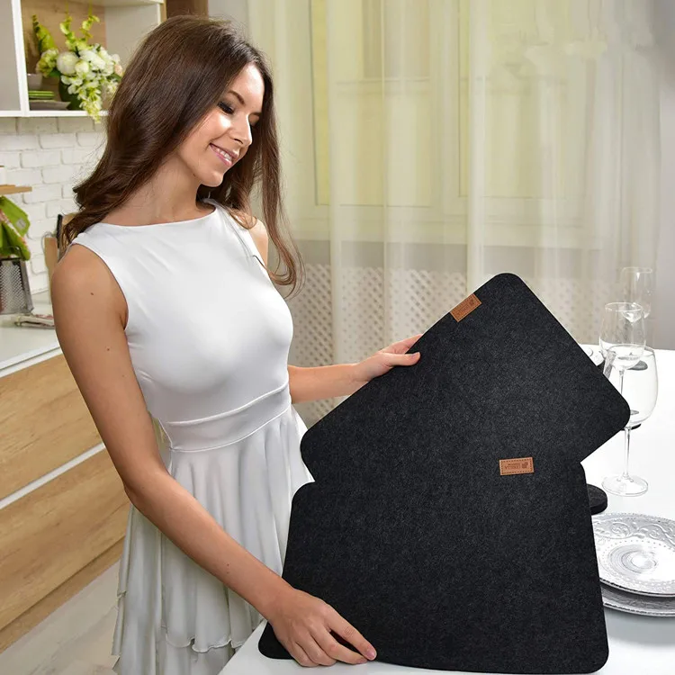 6 Place Mats And 6 Coasters Dining Table Placemat Set Felt Placemat Set