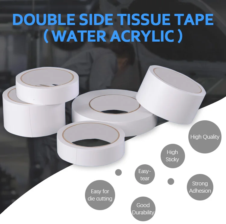 Factory Supplier Thin Double Sided Adhesive Hot Melt Tissue Double Sided Tape Buy Double Sided Tape Paper Sticking Double Sided Paper Tape Hot Melt Acrylic Double Coated Crafting Double Sided Tape Product On Alibaba Com