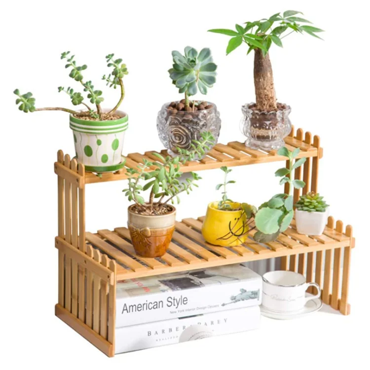 Desktop Flower Shelf Flower Pot Display Stand Decorative Planter Holder ...