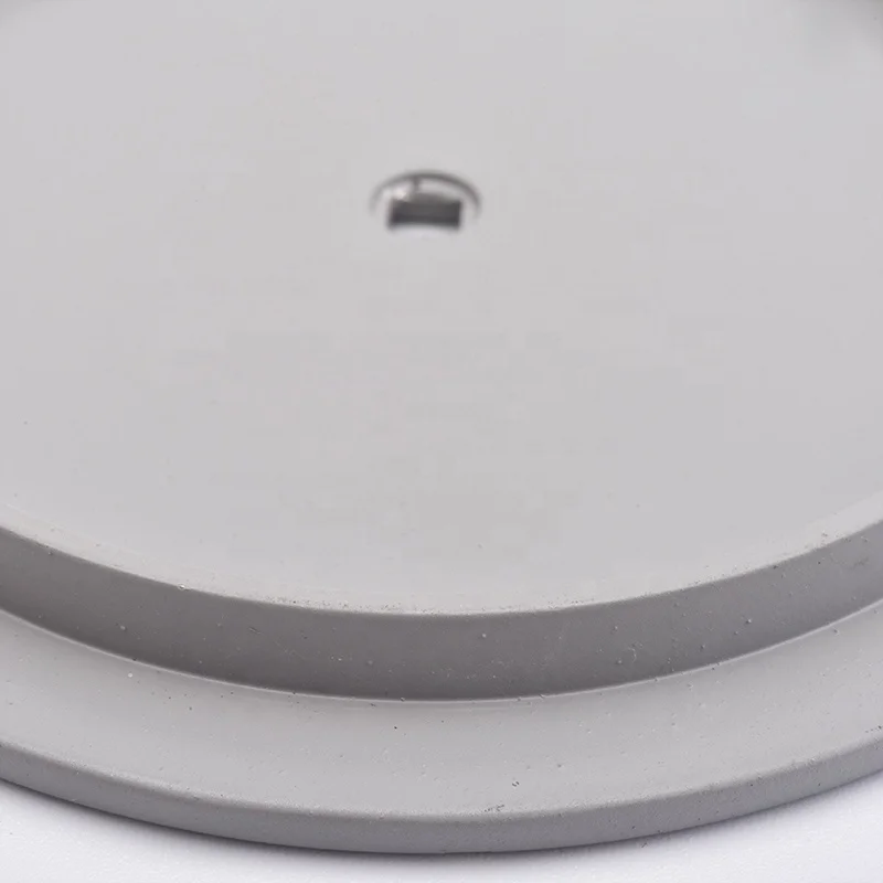 Grey round wooden lid for candle jar supply