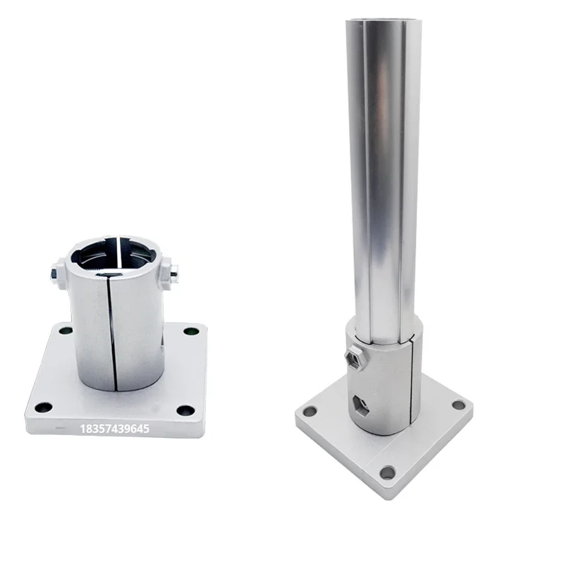 product ground fixed base 43mm third generation wire rod connector aluminum alloy lean pipe connector 1000 series aluminum pipe profile-16