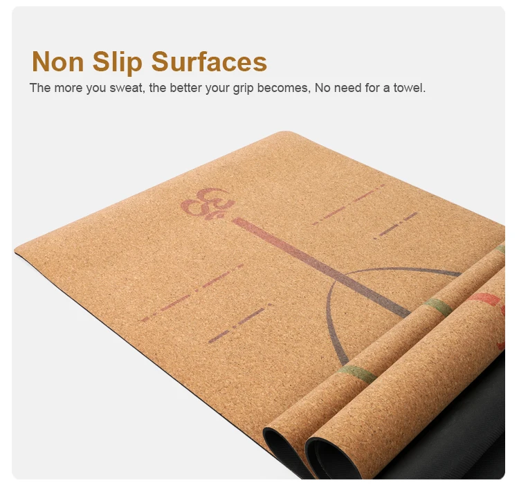 EcoFriendly Cork Natural Rubber Yoga Mat YOGASTO