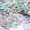 Laser Silver 4mm Flat Hollow Love Heart Sequins For Crafts Sewing Accessories DIY Wedding Confetti