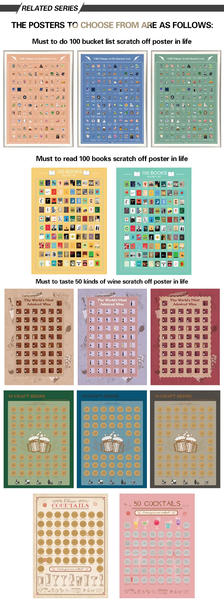 15% OFF Scratch off poster & Kraft photo album Free combination 2 Products