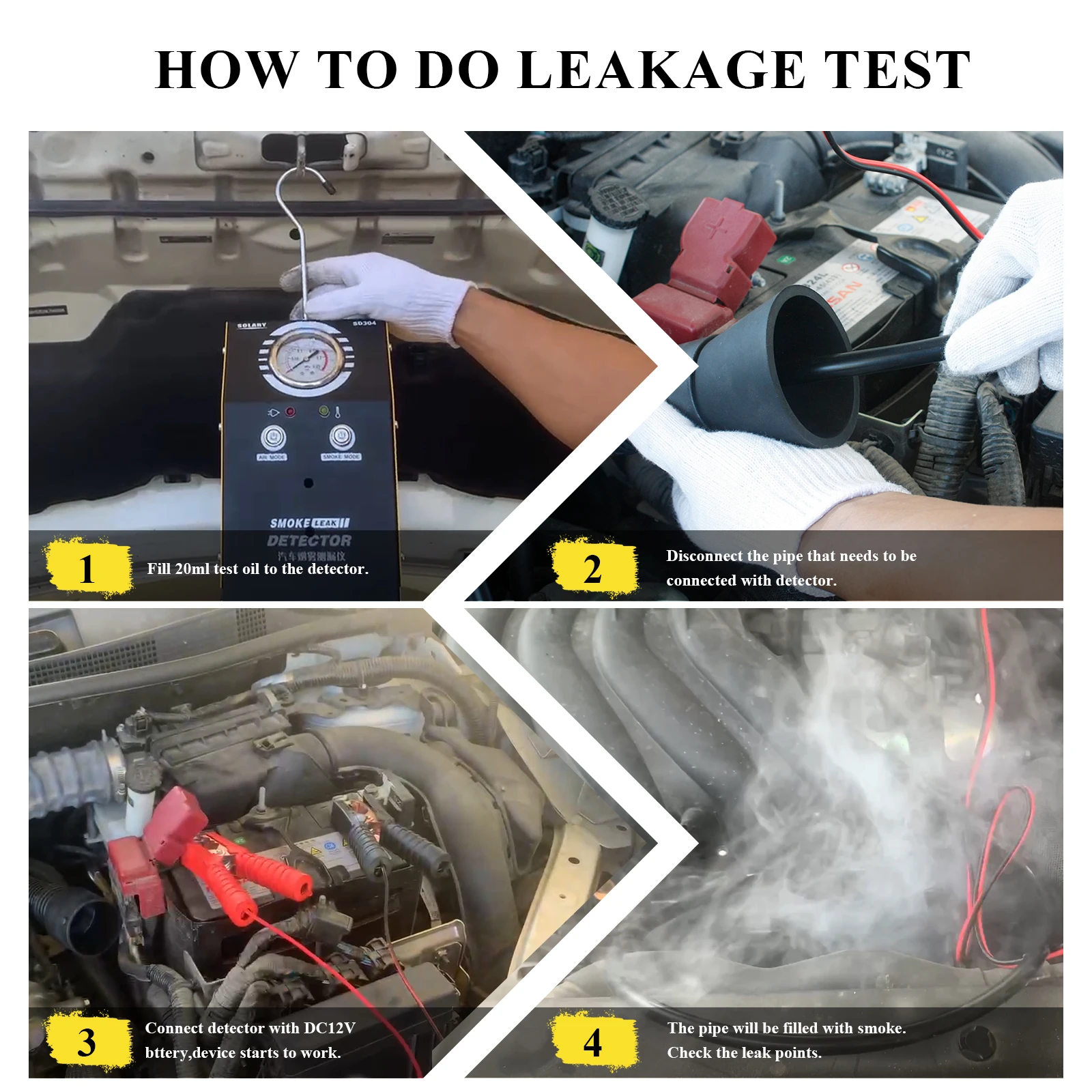 Solary Sd304 Diagnostic Tool For All Cars Vehicles Car Smoke Leak