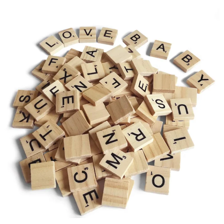 wood letter cube