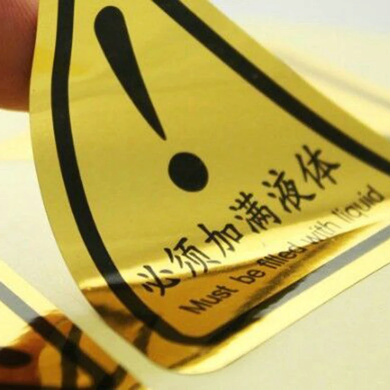 Custom Metal Brand Logo Sticker Label Engraved Gold Adhesive Metal