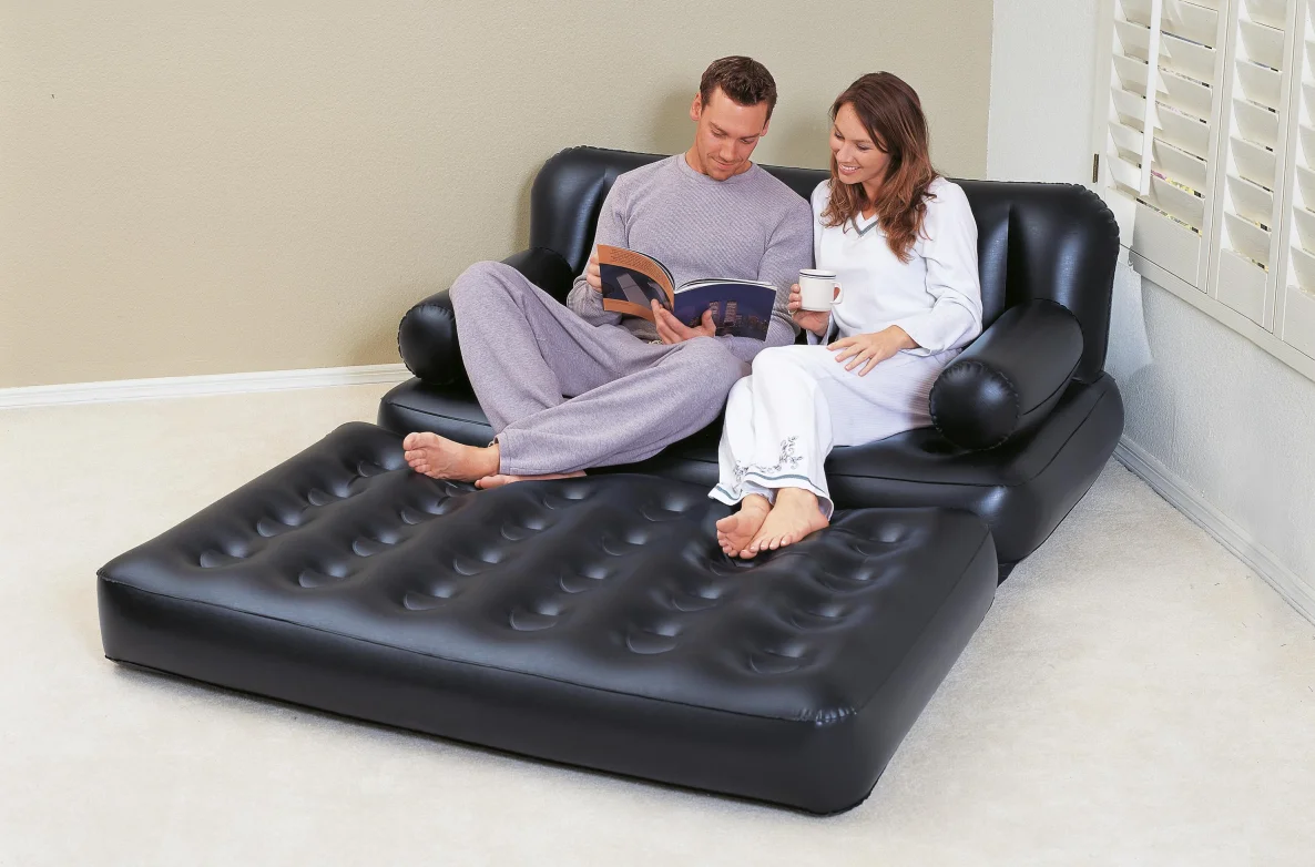 Bestway 75054 74" X 60" X 25" 5 In 1 Air Sofa Bed Inflatable Double