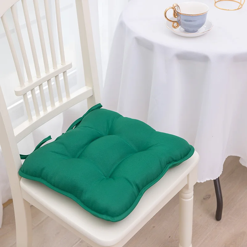 2022 Seat Cushions With Ties Luxurious Solid Padded Quilted Seat Custom