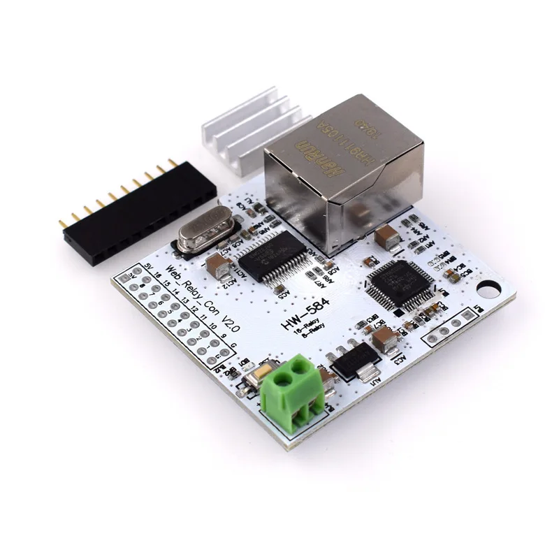 8 Way ENC28J60 W5100 Ethernet Switch Module & 5 Pin Relay, OEM