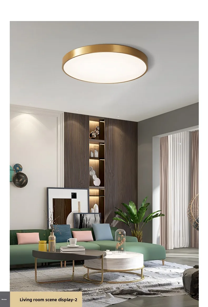 Modern Surface Mounted Bedroom Living Room Home Lighting Round Nordic Ceiling Light Led Lamp manufacture