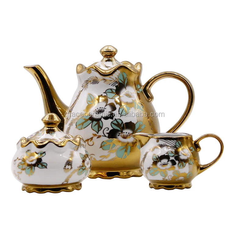 Cheap Price 24pcs Porcelain Goldplated Electric Tea Set,Pakistan Arabic Tea Cup Set Buy