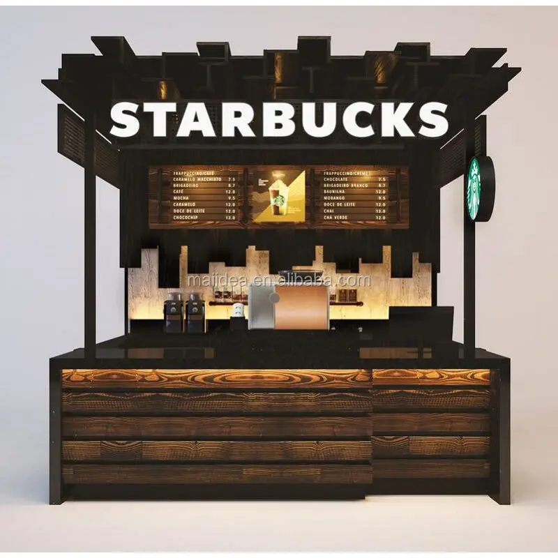 Commercial Coffee Shop Counters Attractive Bagel Coffee Kiosk Design