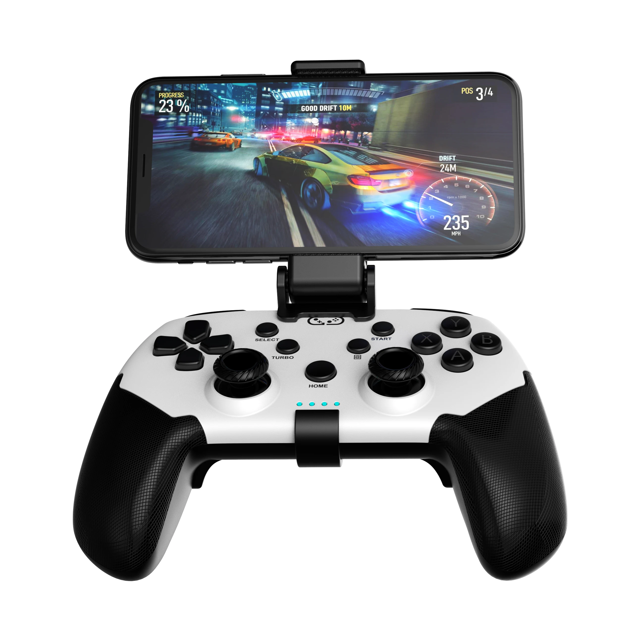 Backbone One connected to OnePlus 12 showing in-game controller HUD
