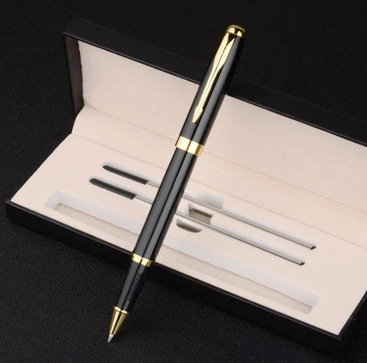 Personalised Black & Gold Autograph Roller Ball Pen (Best Seller