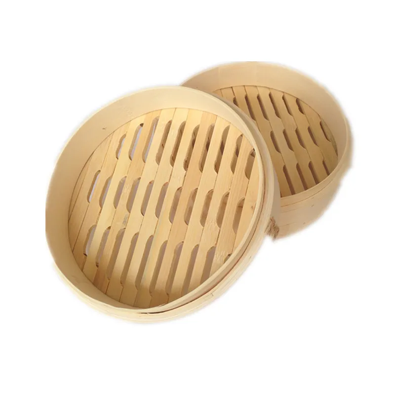 Natural Wholesale Bamboo Steamer Set 6inch 7inch 9inch Or Customized Size Bamboo Steamer Moq
