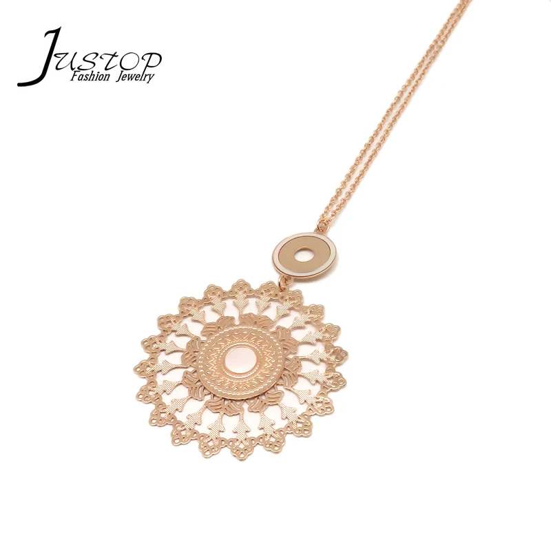 Unique Shell Jewelry Big Flower Pendant Design Necklace Statement