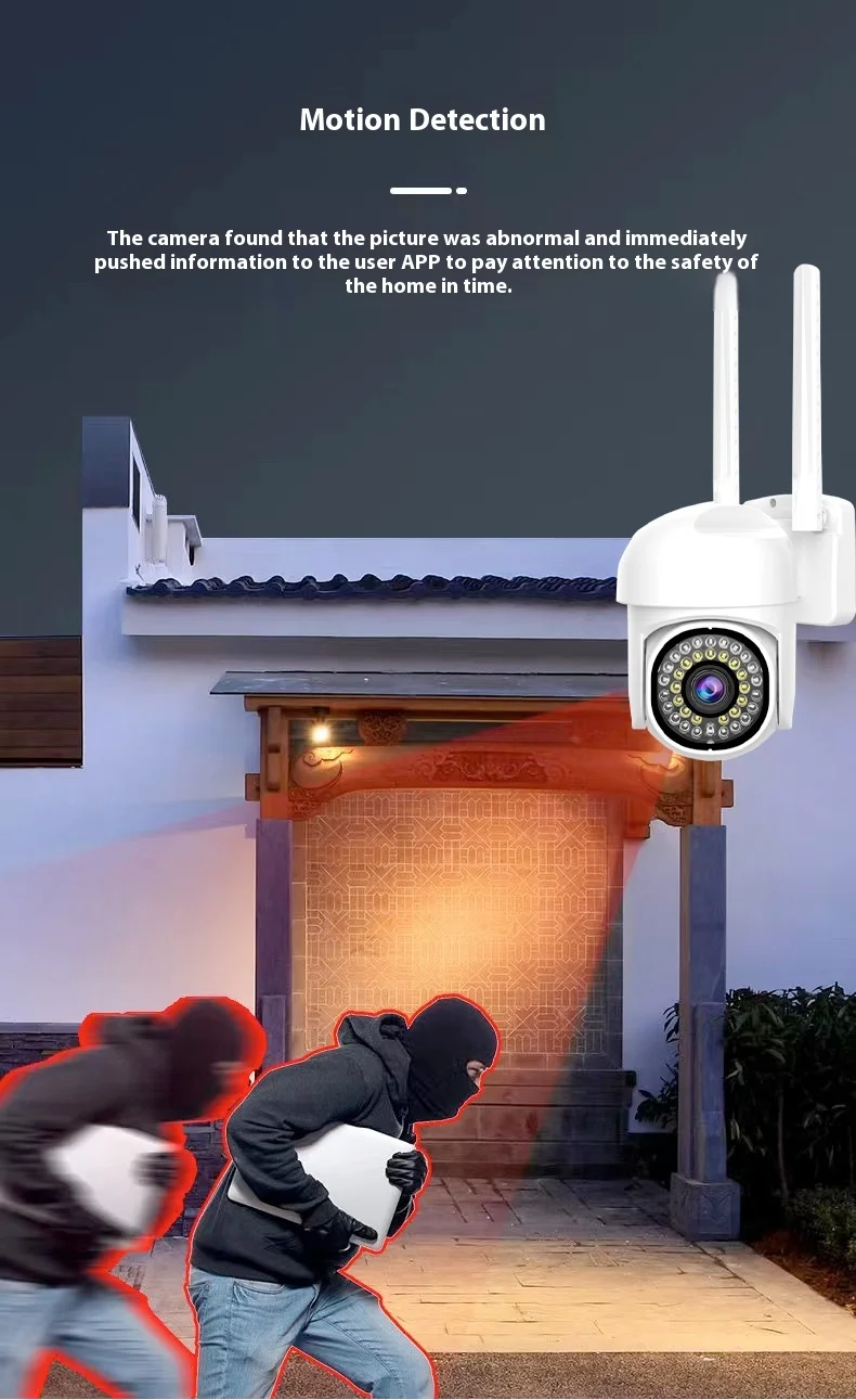 Cloudbirds V360pro 4G/WIFI Alarm Message Reminding System Rainproof Outdoor Mounted 36-Lamp Camera with Private Logo CMOS Cloud