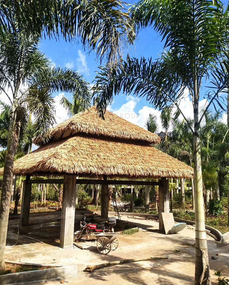 户外家具pe合成树脂500 * 600毫米塑料草棚屋顶瓦