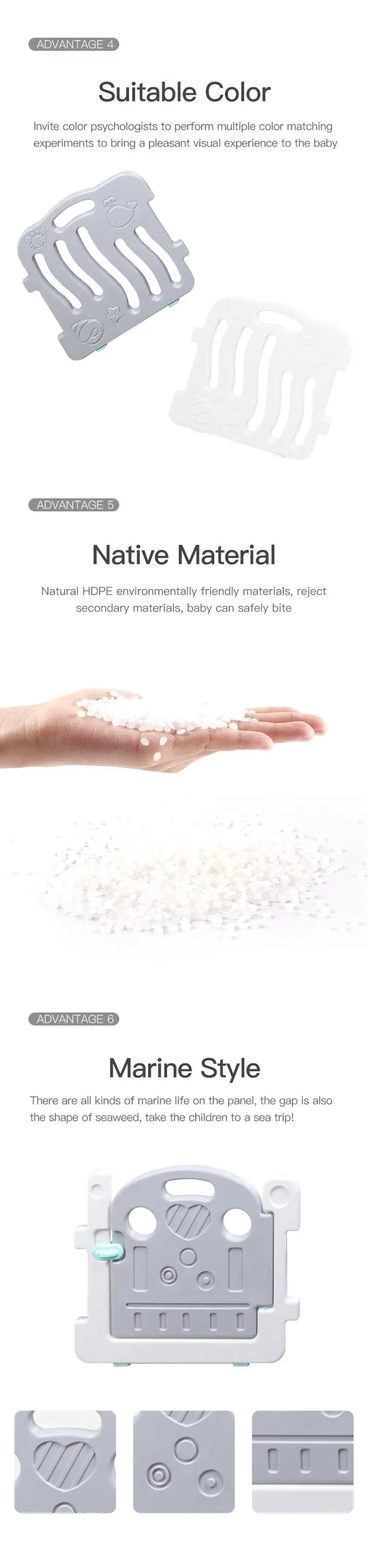 Feelkids Hot Sale Baby Fence Plastic Indoor Playpen for Children Bedroom & Living Room Use manufacture