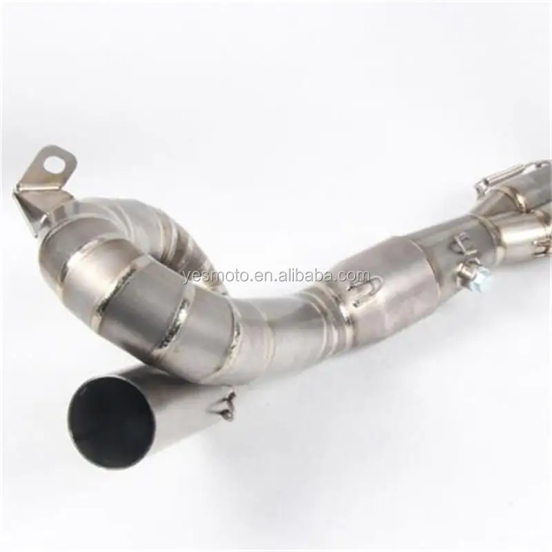 For Yamaha FZ07 MT07 14-19 Middle Muffler Exhaust Pipe Header Tube Link Manifold 