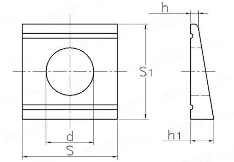 Din434 Carbon Steel 45 Bevel Washer Square Taper Washers Buy Carbon