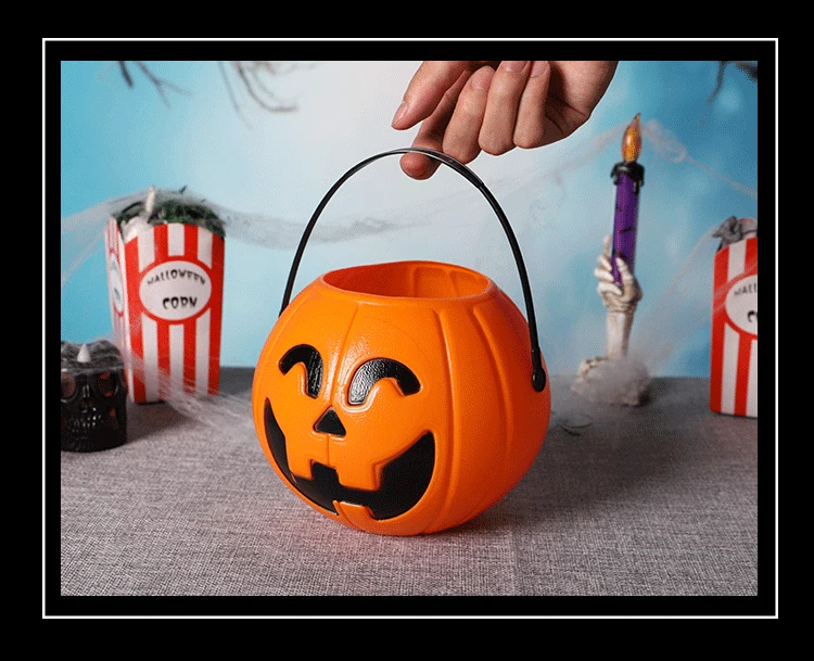 南瓜灯桶电子鬼节酒吧派对酒店晚上会场氛围装扮糖果 - buy pumpkin