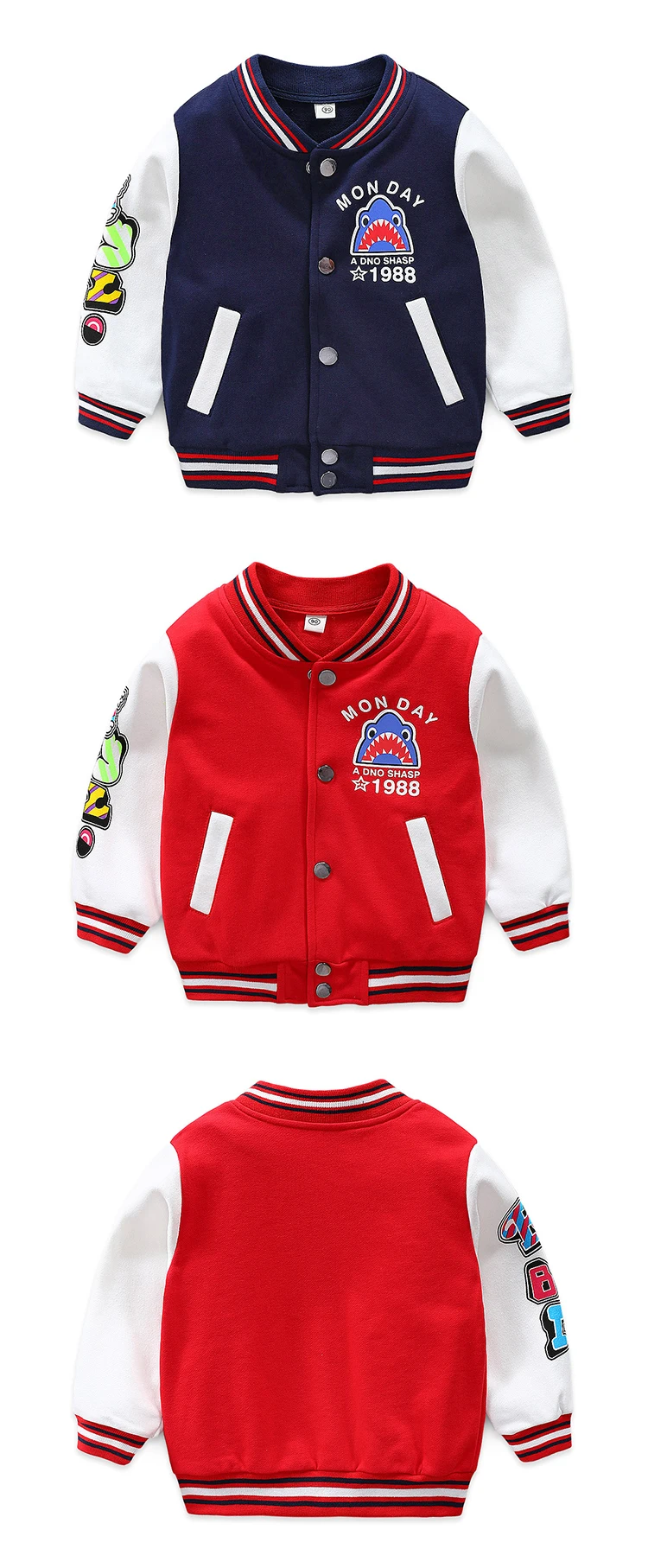 Drqzy1912sy8829 Fashion Design Spring Kids Baseball Jacket Cute Toddler Baseball Jacket Autumn