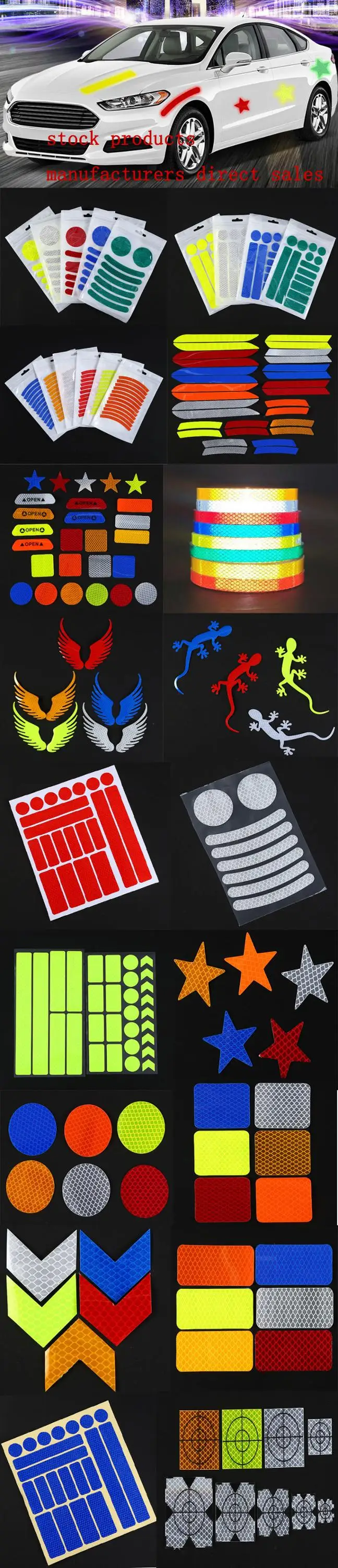Reflex Sticker Stripe Mix in 6 ColoursReflective Stickers for Bike