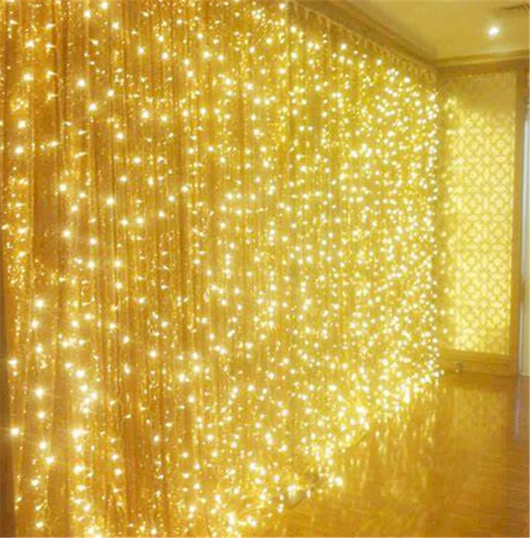 8 Modes 29V Security Voltage 10ftX10ft LED Curtain Icicle Lights Starry for Tent Weddings Decor