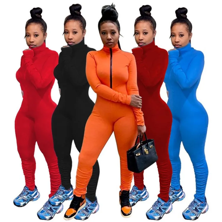 

C8087 jumpsuit corset winter The New women stacked pants long sleeve one piece jumpsuit, Multicolor