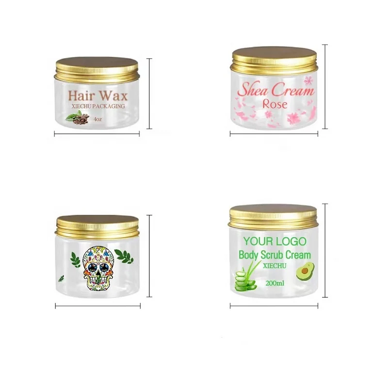 Custom Label Clear Pet Container For Chocolate Cake Nuts Cookies 8oz