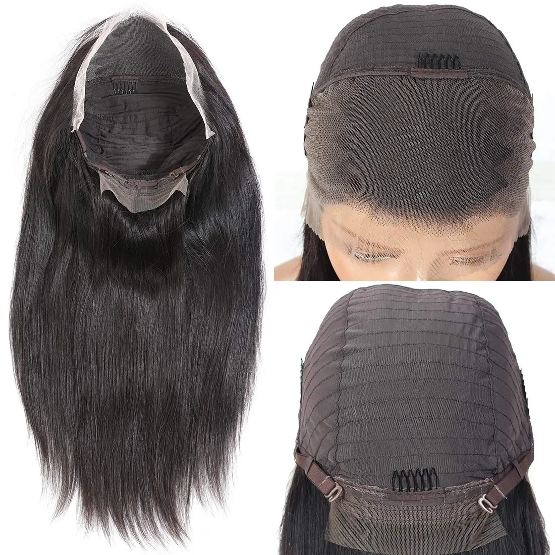 Good Quality Great Price 100% Malaysian Straight Human Hair Wig Lace Front Wig, Cheap Half Luvme Wigs Human Hair .jpg