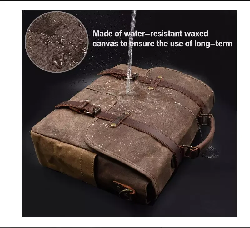 men's canvas shoulder messenger bag