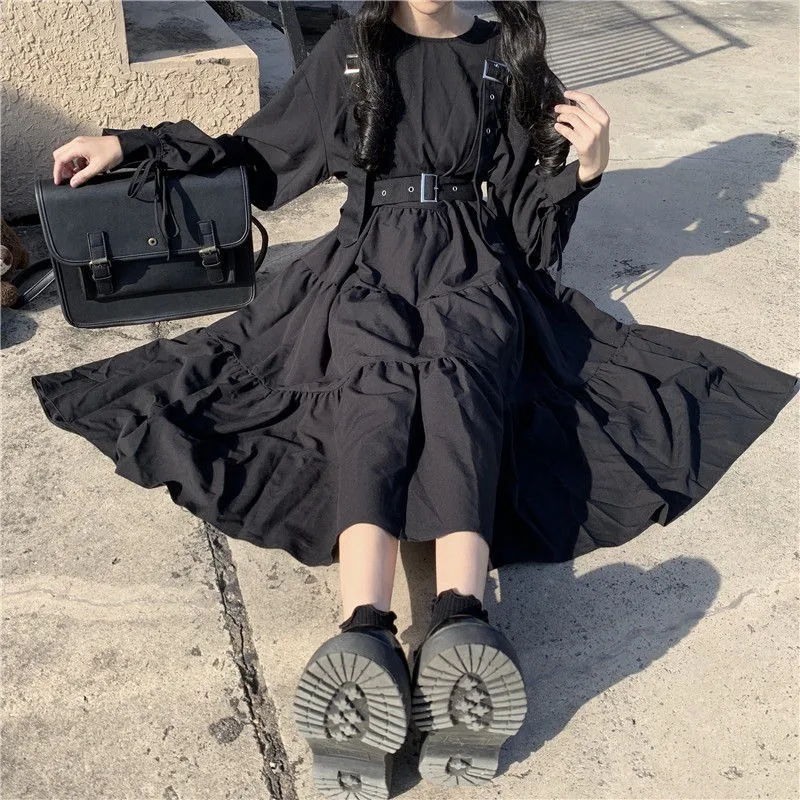 cute emo dress Amazon.com: Halloween Gothic Lace Dress Black Backless Lolita Dress v Neck  Long Sleeve Punk Womens Grunge Emo Dresses (A-Black, S) : Clothing, Shoes &  Jewelry