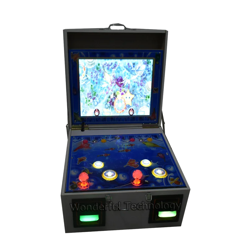 Mini Amusement Fish Game Shooting Fish Game 1or 2 Person Portable Fish