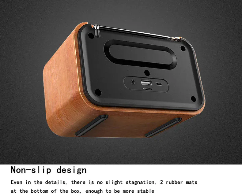 Hand-free TF Card Tabletop Alarm Clock Wireless Bluetooth Speaker With FM Radio - ANKUX.COM